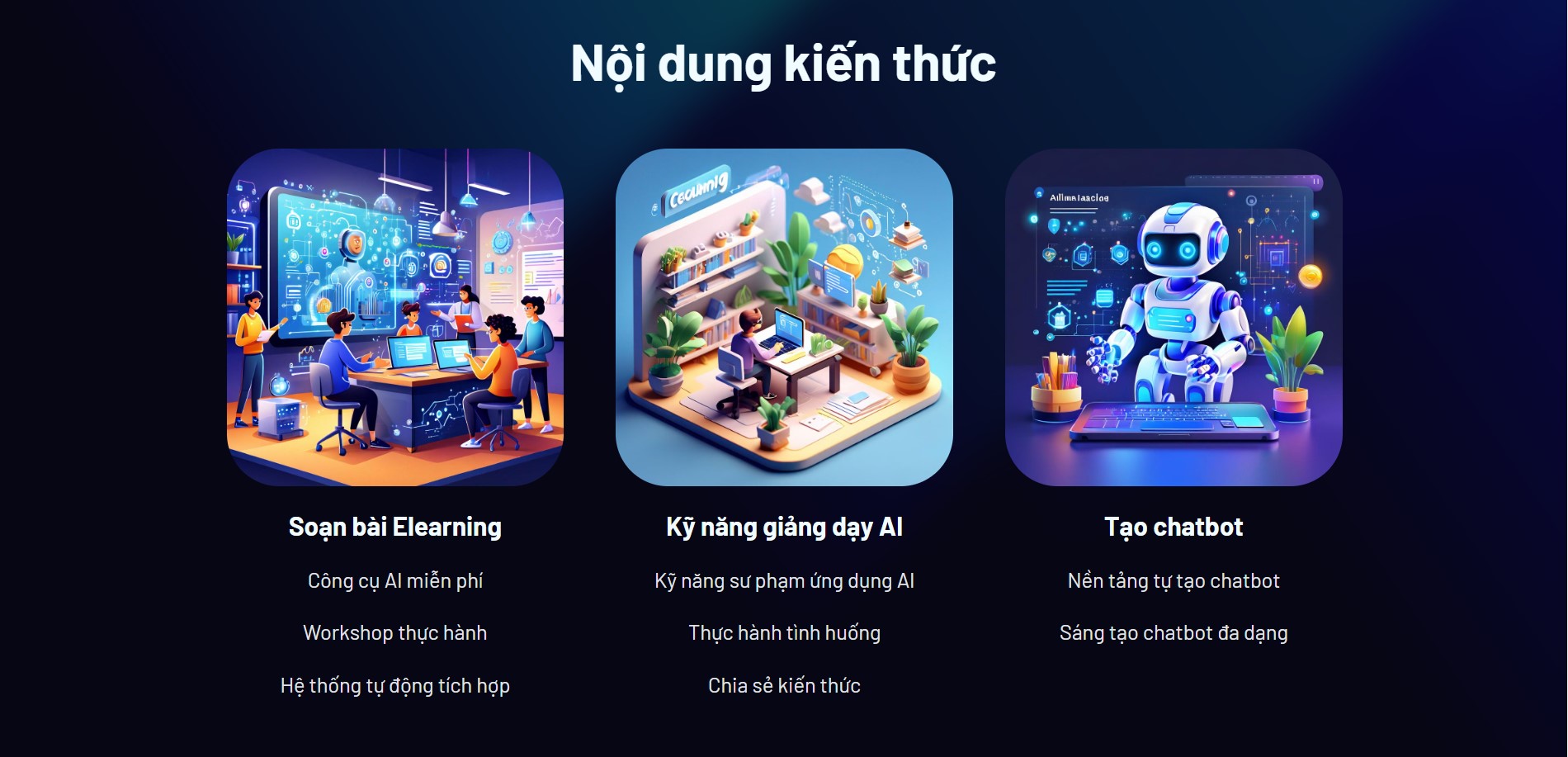 Nội dung kiến thức Chương trình AI Teaching Pioneers