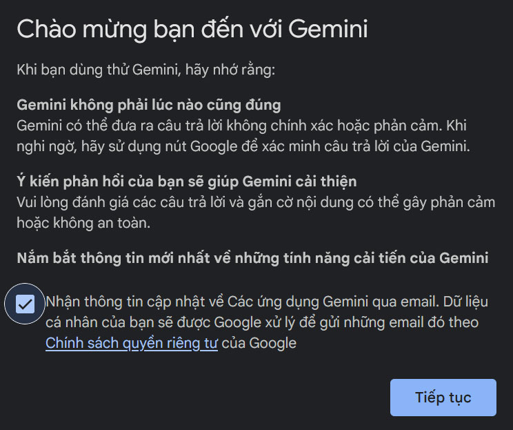 Cách đăng ký tài khoản Gemini Advanced miễn phí 