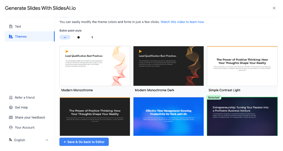 Trình tạo PowerPoint AI 