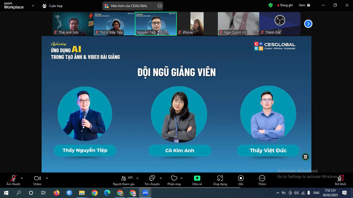 RECAP WORKSHOP : ỨNG DỤNG AI TRONG TẠO ẢNH & VIDEO BÀI GIẢNG